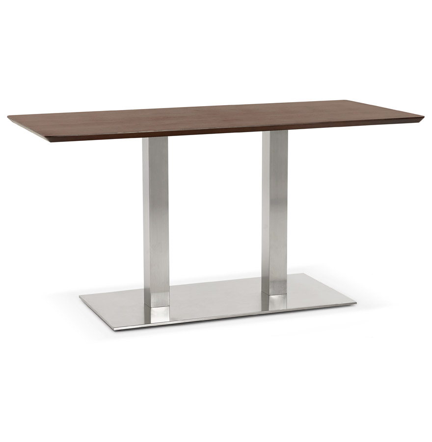 'MAMBO' wooden design table / desk with walnut finish - 150x70 cm