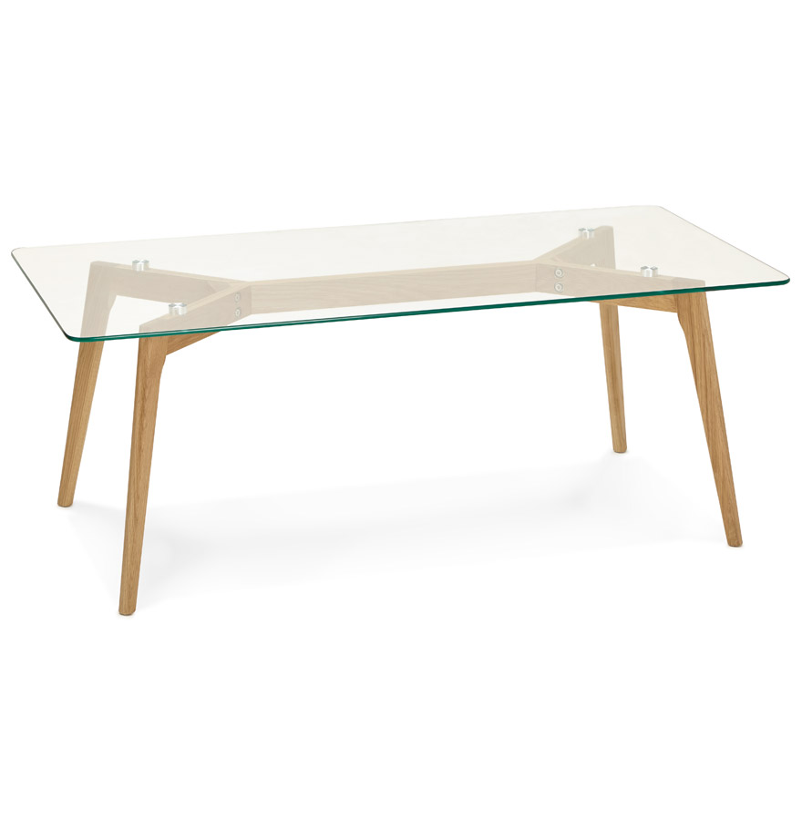 'MOLY' designer glass coffee table