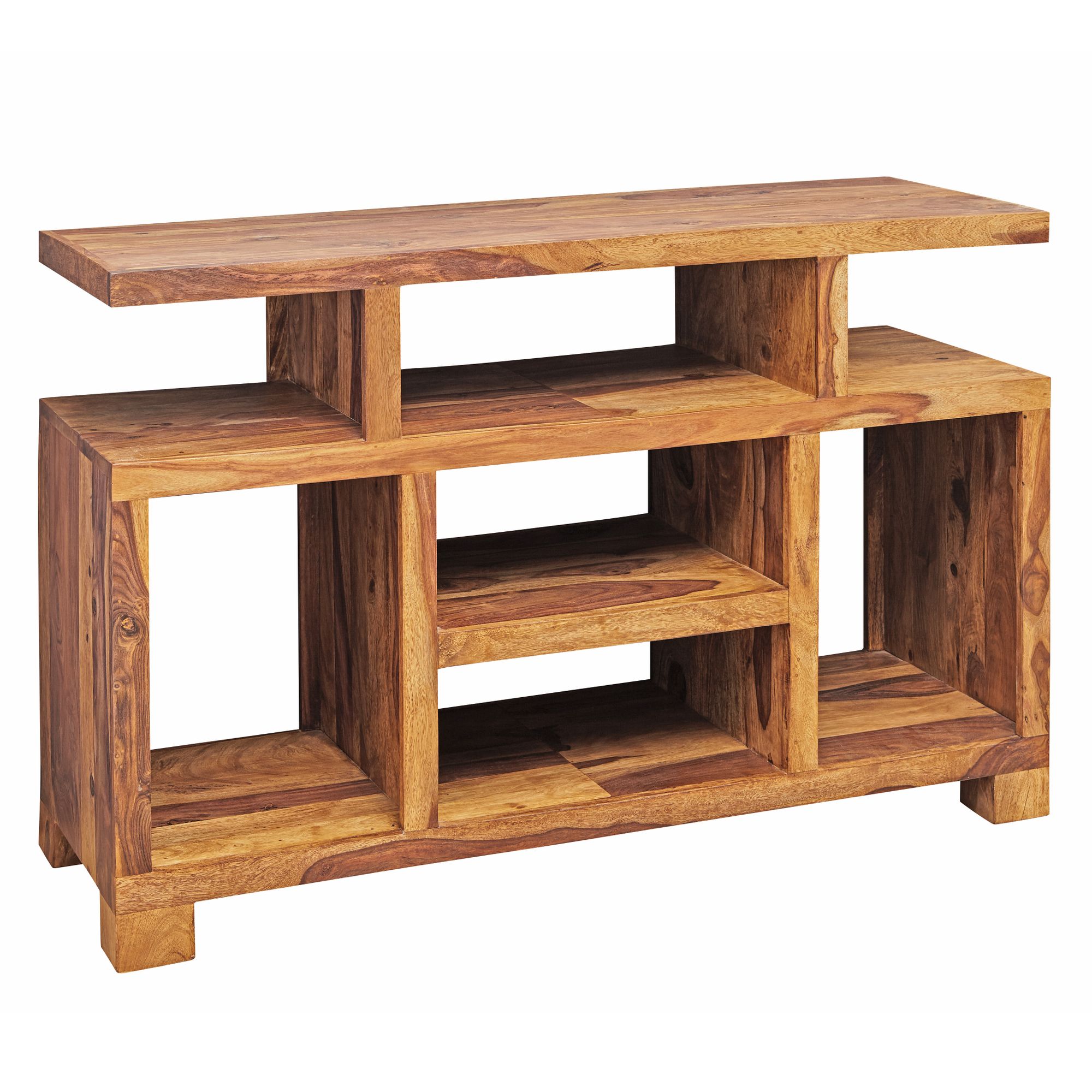 Buffet mumbai sheesham en bois massif 115 x 76 x 40 cm style campagnard commode tv avec compartiments de rangement