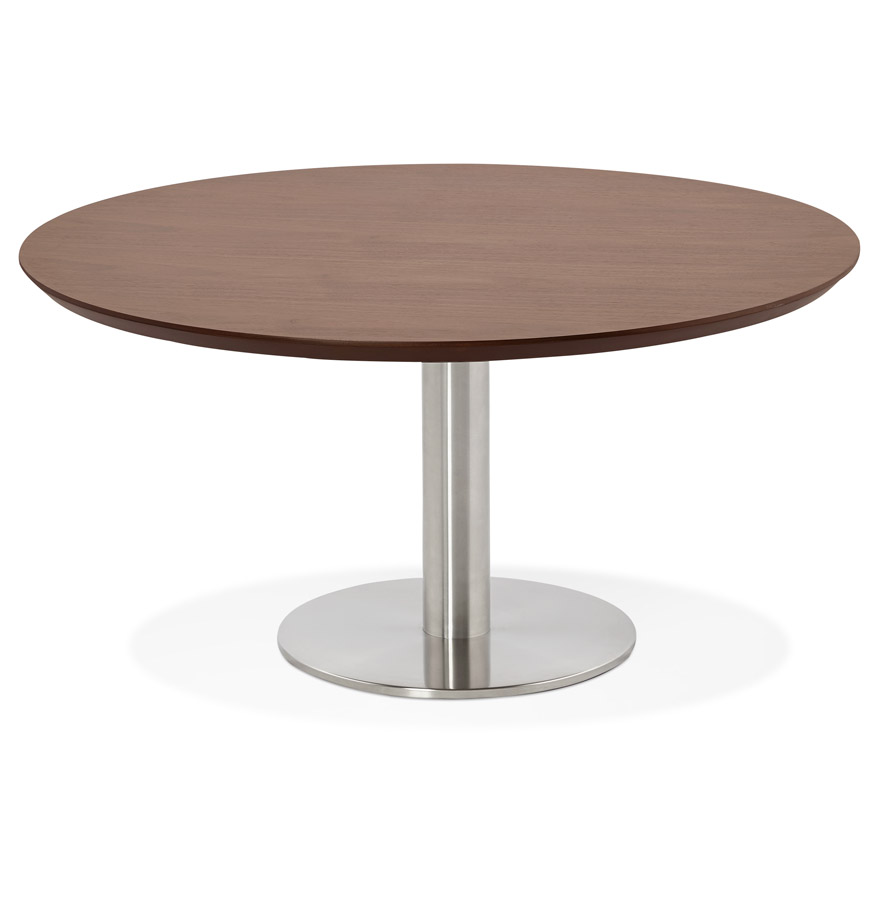 AGUA Wooden Walnut Finish Lounge Coffee Table - Ø 90 cm