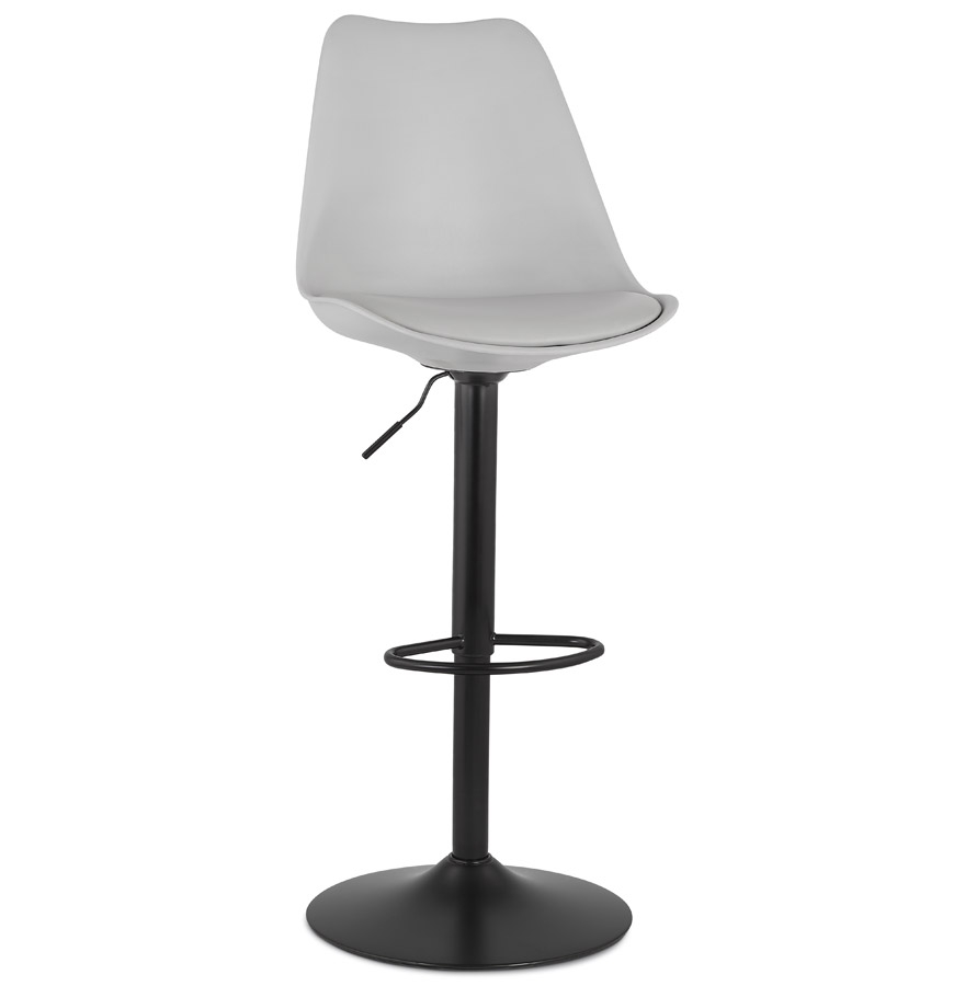Tabouret ajustable TUTO | Gris et noir | 48x55x123 cm