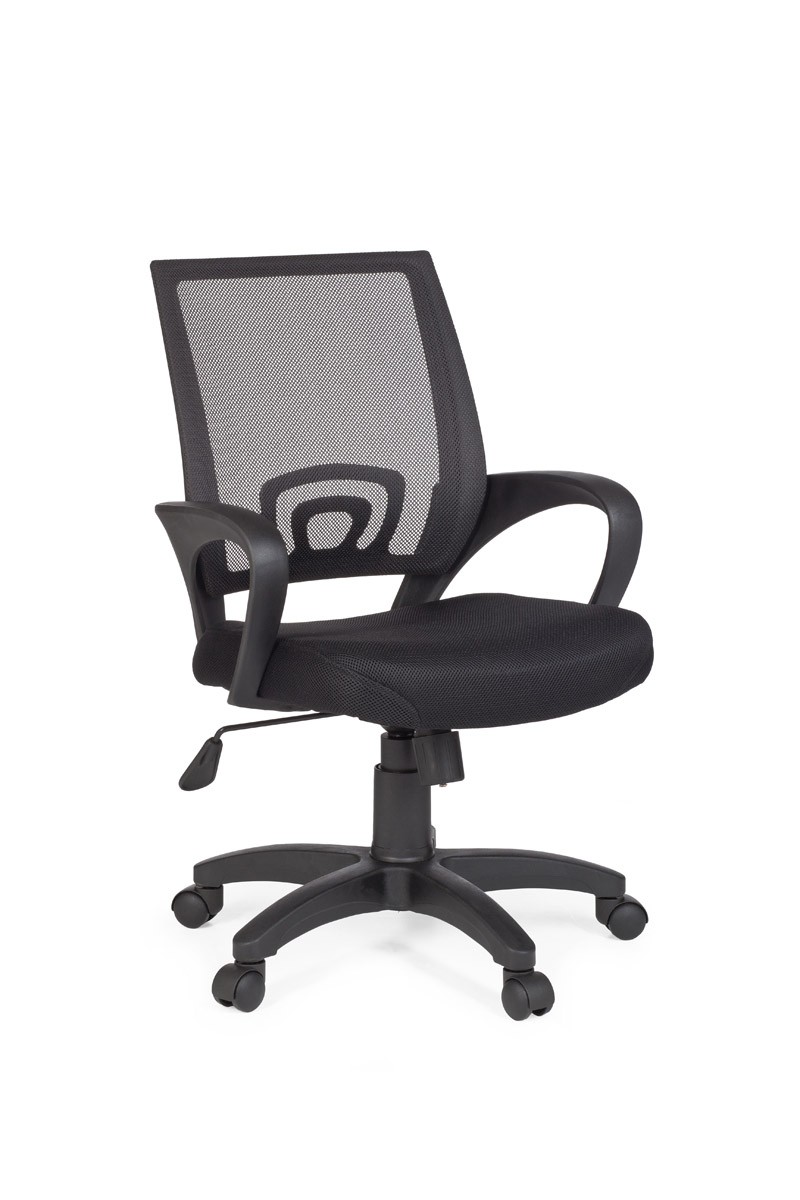 Chaise de bureau Rivoli Chaise de bureau noire avec accoudoirs