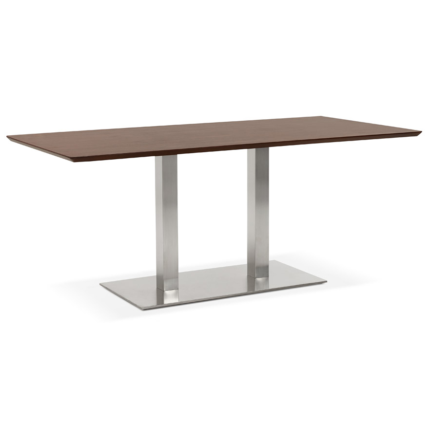 'MAMBO' wooden design table / desk with walnut finish - 180x90 cm
