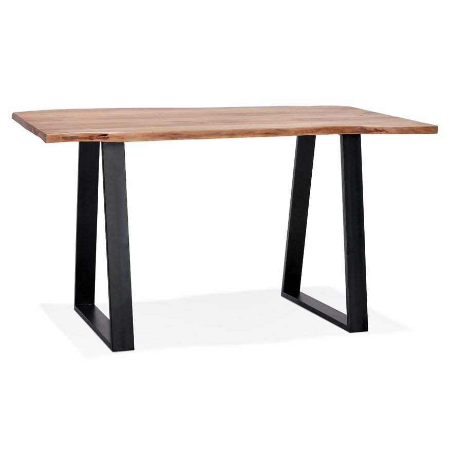 'RAFA' high bar table in solid wood and metal - 160x90 cm