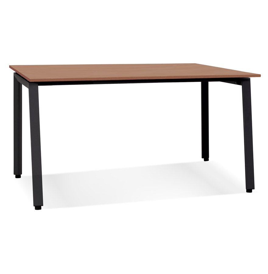 'AMADEUS' design desk in wood with walnut and black metal finish - 160x80 cm