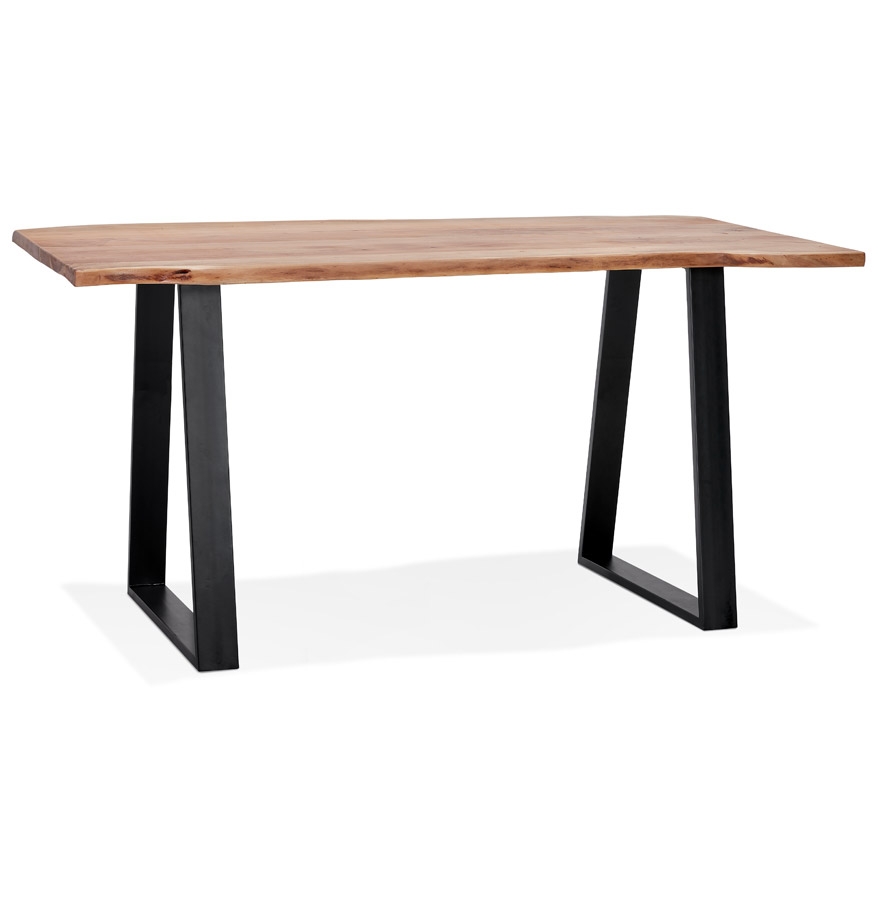 'RAFA' high bar table in solid wood and metal - 200x95 cm